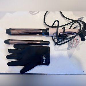 Lange curling iron with glove